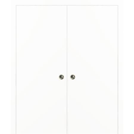 Sartodoors Double Barn Interior Door, 56" x 96", Concrete PLANUM10DP-WSNP-60